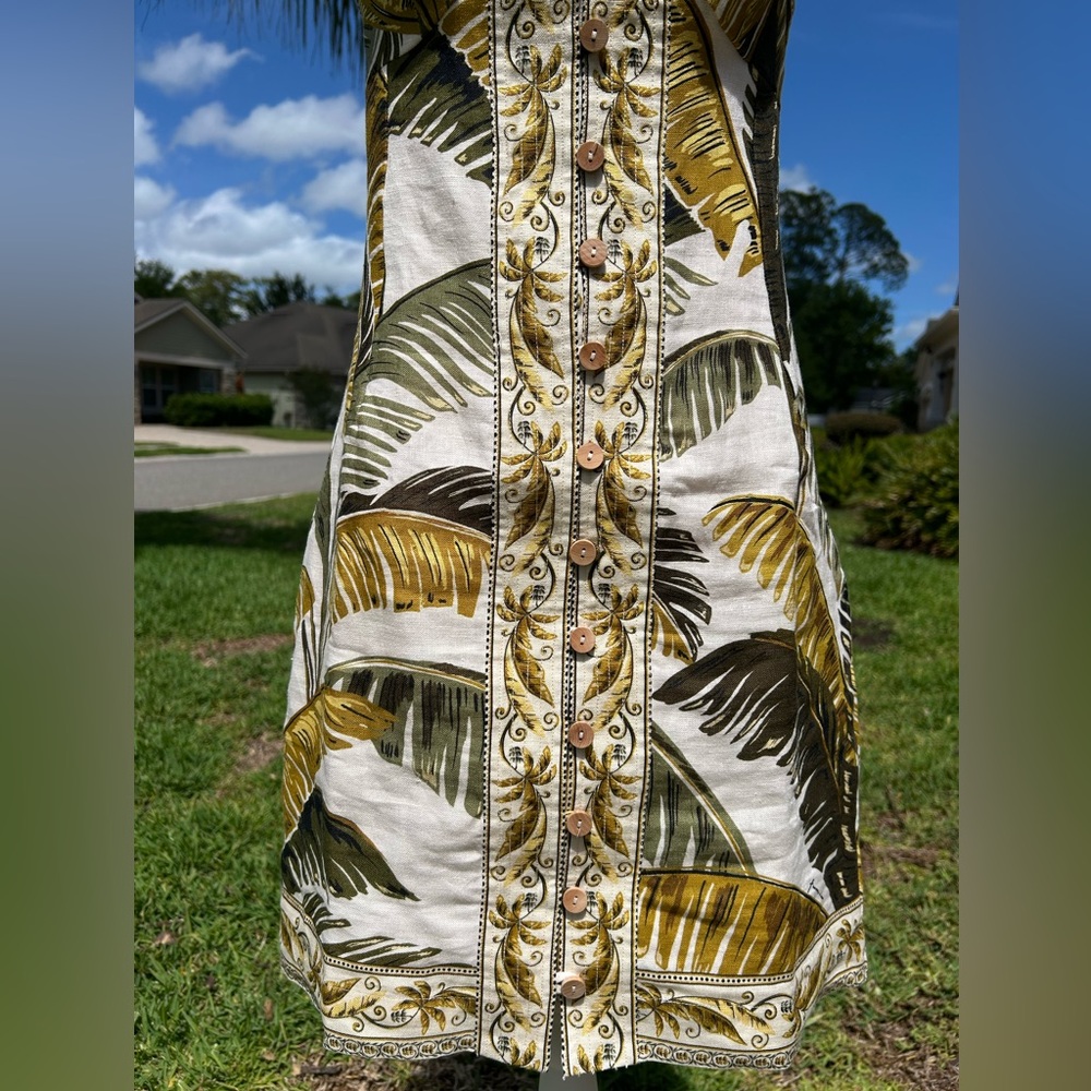 NWT🌷FARM Rio Trancoso Sand Sweetheart Neckline Sleeveless Mini Dress - Picture 6 of 16